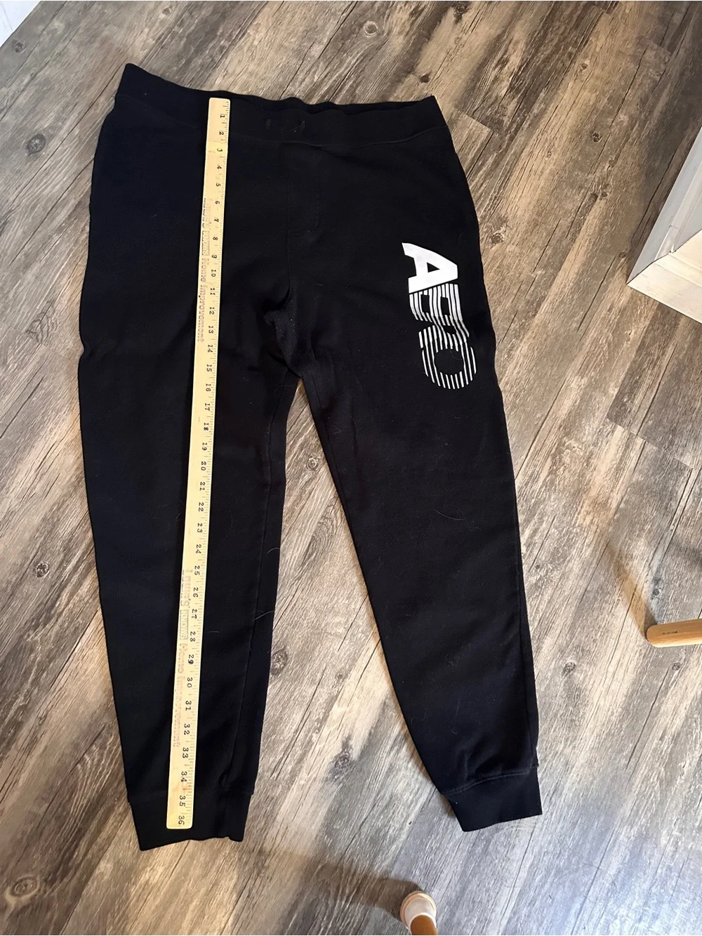 Aeropostale Black Jogger Pants‎ with White Logo